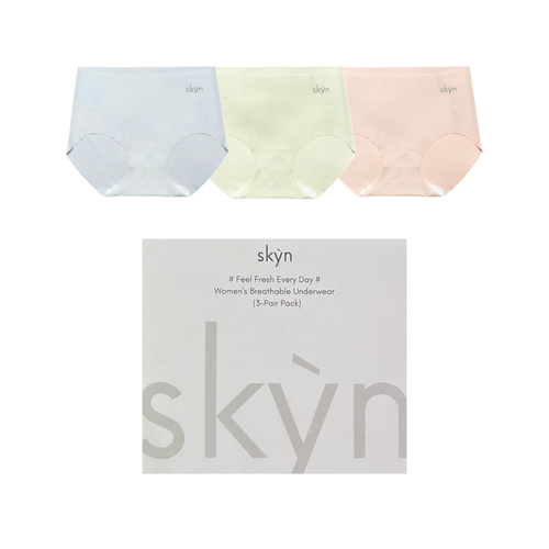 SKYN Seamless Everyday Panty 1 pack (3 pcs) in blue, green and pink with inner card